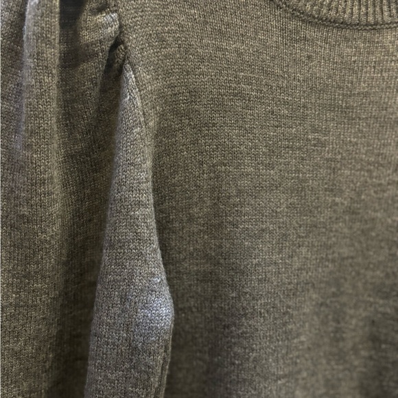 Lola Sweater Dress by WAYF in grey. Mock neck puffed sleeve knit mini dress 🍂 - Picture 6 of 6